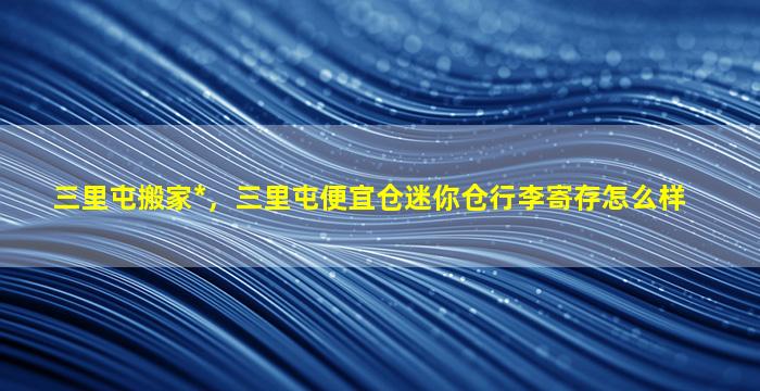 三里屯搬家*，三里屯便宜仓迷你仓行李寄存怎么样