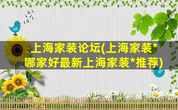 上海家装论坛(上海家装*哪家好最新上海家装*推荐)
