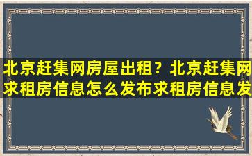 北京赶集网房屋出租？北京赶集网求租房信息怎么发布求租房信息发布去哪里