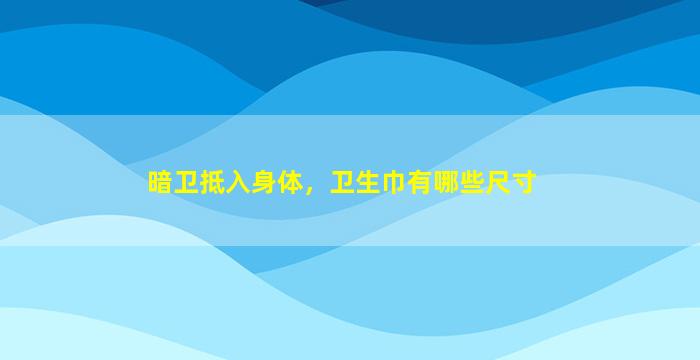 暗卫抵入身体，卫生巾有哪些尺寸